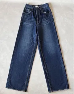 AZUL by moussy ハイウエストワイドデニムパンツ