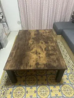 ニトリ　シンプルなダークブラウンこたつ