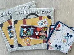 [非売品・新品未開封]ディズニーハンカチタオル２点+マイクロファイバータオル２点