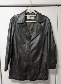 KING SIZE ブラック レザージャケット コート 古着 vintage - メルカリ