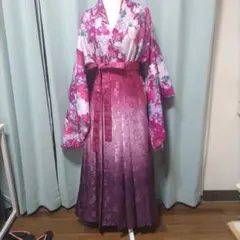 卒業式袴6セット小紋・袴紐下85・襦袢・半巾帯・重衿・髪飾・身長145 