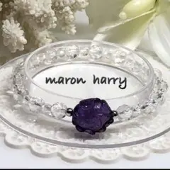 牡丹アメジストブレスレットNO.5 •*¨*•.¸¸♬天然石ブレスレット