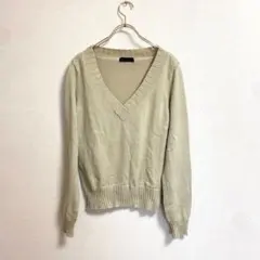 《RePLEcT》　ベージュ Vネック　ニットセーター 【M】相当