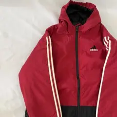 【adidas】 90s ナイロンジャケット パーカー フード サイズXL