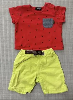 kladskap ベビー服 半袖Tシャツ ハーフパンツ 80cm スイカコーデのサムネイル