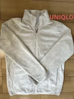UNIQLO フリースジャケット ライトグレー ジップアップ　M メンズ
