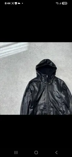 shama leather foodie blouson S 本革 短丈 黒