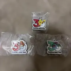 ポケモン 30周年 メタルチャームマスコット ピカチュウ・ヒトカゲ・フシギバナ