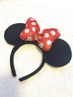 ディズニーカチューシャ　ミニーマウス