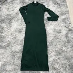 H&M グリーンタイトワンピース