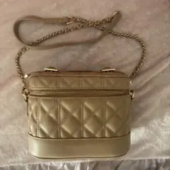 RANDA キルティング2WAYバニティバッグ　ベージュ グレージュ