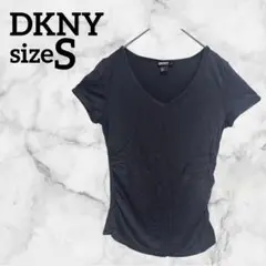 DKNY【S】 トップス Vネック ダークグレー 海外古着