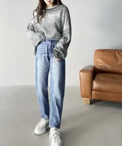 ハイウエストテーパードヴィンテージジーンズ デニムパンツ