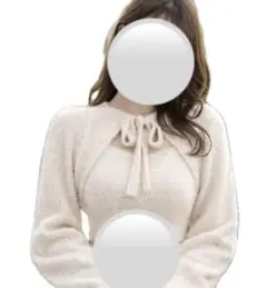 INGNI イング フェザーヤーンデコルテオープンニット オフホワイト