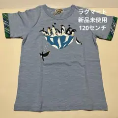 【新品未使用】ラグマート　半袖Tシャツ　ペンギン　ブルー　120センチ