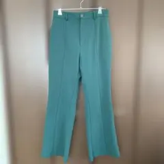 GU フレアパンツ　グリーン　Ｌ