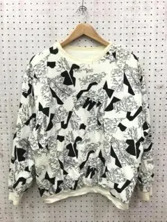 中綿 リバーシブル 総柄 ビンテージ トレーナー フランス 地図 スウェット