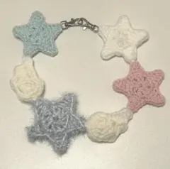 かぎ針編み 星形チャーム 編み物 ハンドメイド ウォレットチェーン