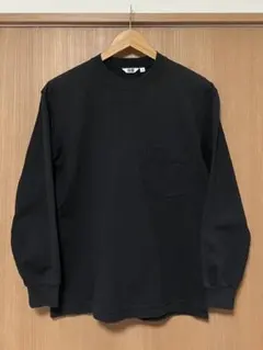 廃番 UNIQLO U クルーネックT ポケT ロンT 長袖 シャツ 黒