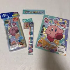 新品　星のカービィ文具セット　筆箱　下敷き　線引き　2B鉛筆　キャップ