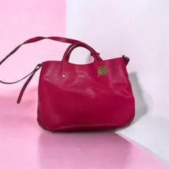 FURLA 取り外し可能ショルダーハンドバッグ ピンクのサムネイル