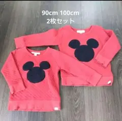 トレーナー2枚セット　ギャップ　ミッキー　ト 90 100 ディズニー 兄弟　赤