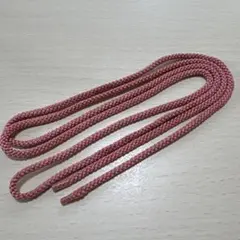 生絹組紐　ピンク　1m 江戸打ち紐　3〜3.5mm