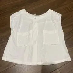 ZARA ザラ ノースリーブプルオーバーシャツ Mサイズ 白無地