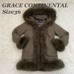グレースクラス●極美品●人気完売品 フォックスファー コクーンウールジップコート 2025年最新】GRACE CONTINENTAL レディース 毛皮・ファーコート