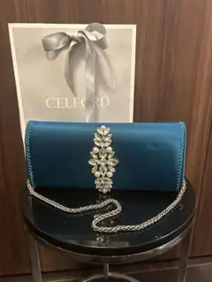 Roger Vivier サテン クラッチバッグ ネイビー - メルカリ