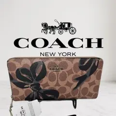 COACH ピンクリボン長財布cz326アウトレット品 - メルカリ
