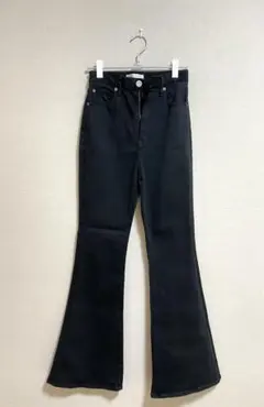 【美品】moussyブラックブーツカットデニム