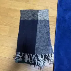 ウール生地 グリーン系グラデーションマフラー