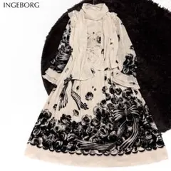 【美品】ピンクハウス INGEBORG フリル フロッキー 花 ワンピース