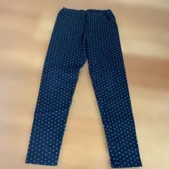 UNIQLO KIDS ネイビー 水玉 レギンス M