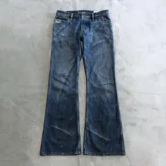 archive grunge damage flared denim Y2K