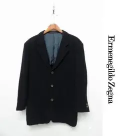 V025/Ermenegildo Zegna ジャケット L~XL 濃紺 春夏秋
