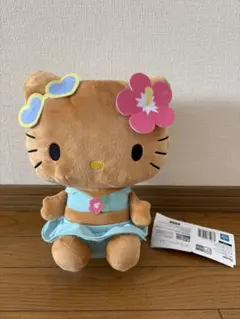 ハローキティ　Lぬいぐるみ　日焼けギャルver.