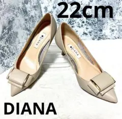 【美品】DIANA　ダイアナベージュポインテッドトゥ22㎝のサムネイル