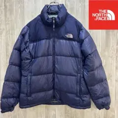 希少　ノースフェイス　ネイビー　ヌプシ　ダウン　ジャケット　レディースL