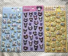 サンリオ　ぷくっとシール　クロミ　プリン　ポチャッコ