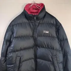 ファーストダウン　ダウンジャケット　リバーシブル　刺繍ロゴ　肉厚　3L