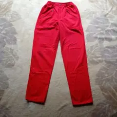 赤 ７ポケットパンツ ゴムウエスト