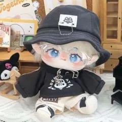 ぬいぐるみ服20cm 着せ替え ぬい服 ぬい活 小悪魔 猫 グレー 棉花娃娃