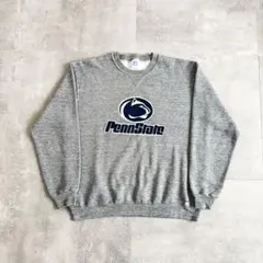 80s Russel ラッセル USA製 フロッキープリント 前V スウェット