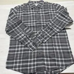 Amazon Essentials フランネルシャツ 長袖 グレー　チェック