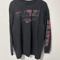 US古着 カレッジ 黒ロンT ブラッドリー大学のサムネイル