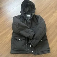 ブラック フード付き ダウンジャケット