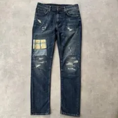 美品✨Fin-ch フィンチ デニム ジーンズ ダブルニー インディゴ 30