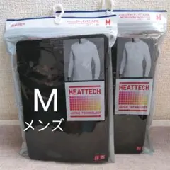 ユニクロ　ヒートテッククルーネックT　メンズ　Mサイズ ブラック　２枚　a5y